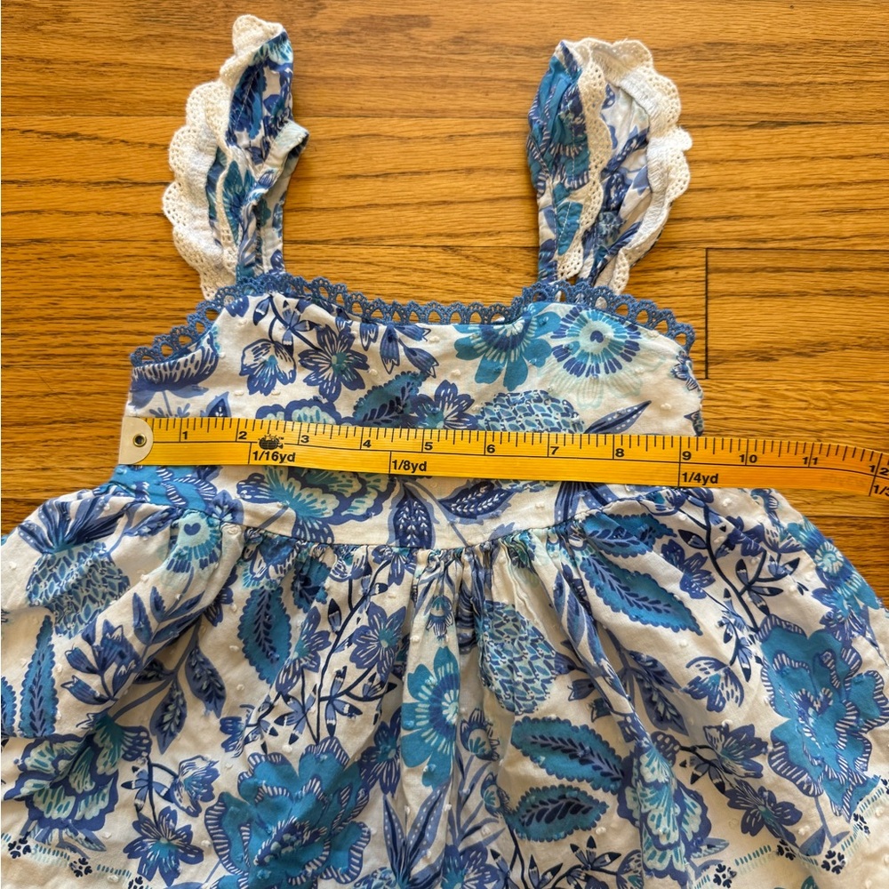 Rachel Zoe Blue and White Floral Kids Dress - Picture 4 of 6
